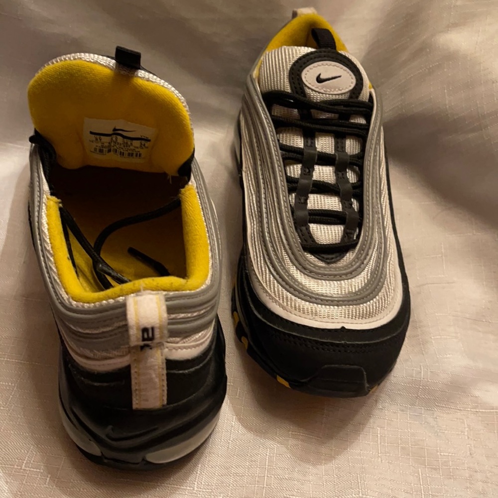 Nike air max size 6Y black, yellow, silver and grey